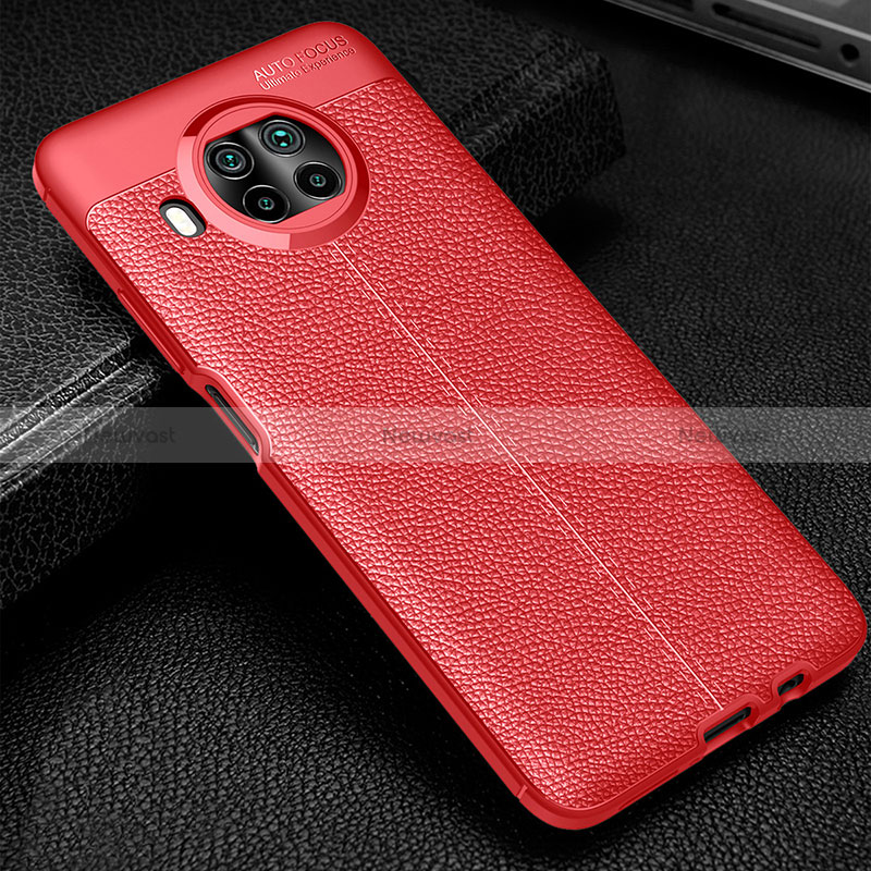 Soft Silicone Gel Leather Snap On Case Cover WL2 for Xiaomi Mi 10i 5G Red