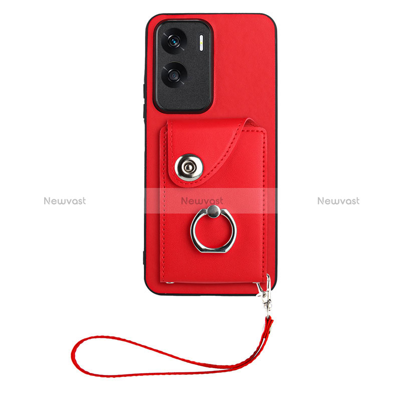 Soft Silicone Gel Leather Snap On Case Cover XK1 for Huawei Honor 90 Lite 5G Red