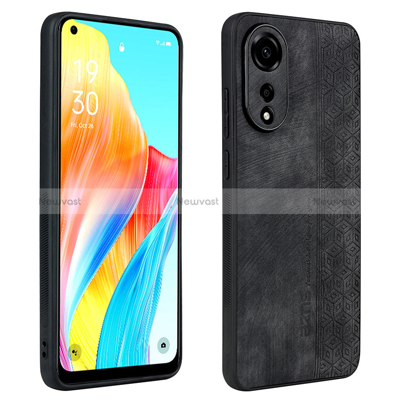 Soft Silicone Gel Leather Snap On Case Cover YZ1 for Oppo A78 4G