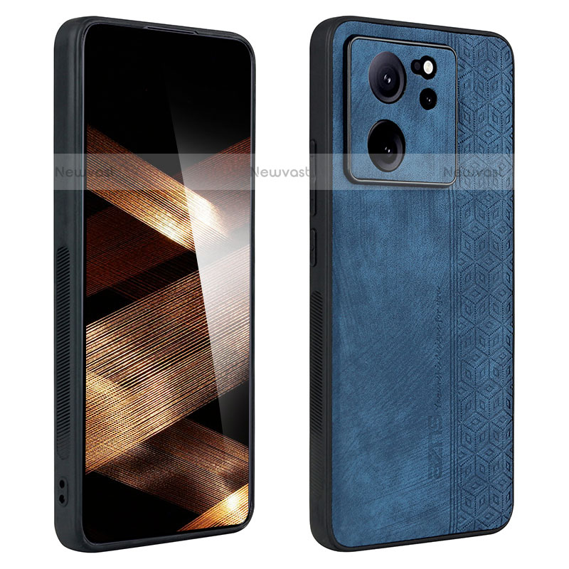 Soft Silicone Gel Leather Snap On Case Cover YZ1 for Xiaomi Redmi K60 Ultra 5G Blue