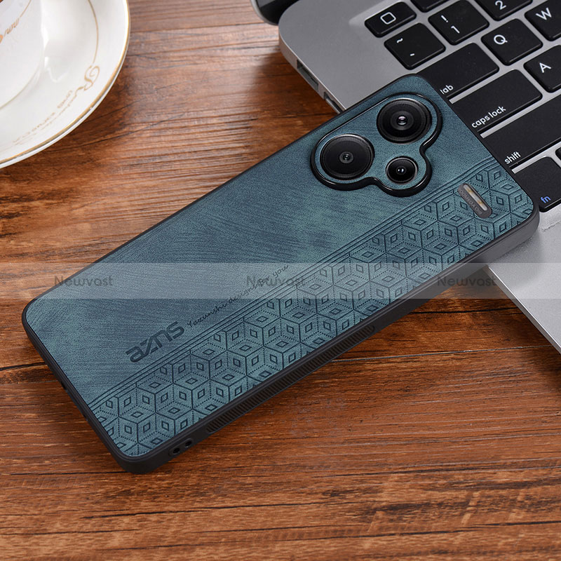 Soft Silicone Gel Leather Snap On Case Cover YZ1 for Xiaomi Redmi Note 13 Pro+ Plus 5G Green