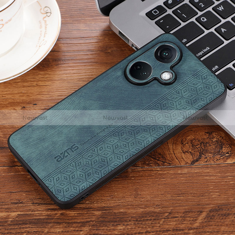 Soft Silicone Gel Leather Snap On Case Cover YZ2 for Oppo K11 5G Green