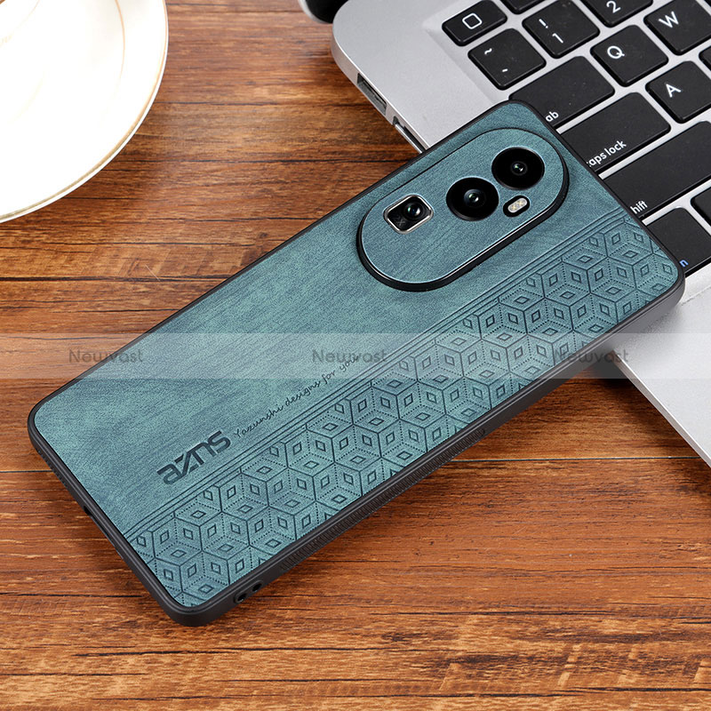 Soft Silicone Gel Leather Snap On Case Cover YZ2 for Oppo Reno10 Pro+ Plus 5G Green