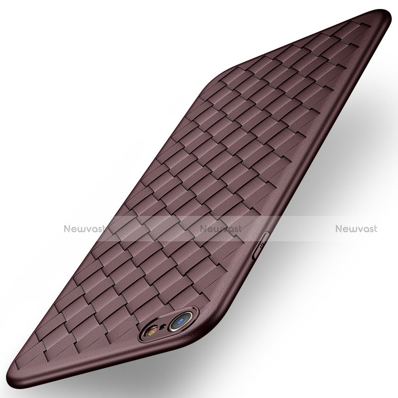 Soft Silicone Gel Leather Snap On Case for Apple iPhone 6 Brown