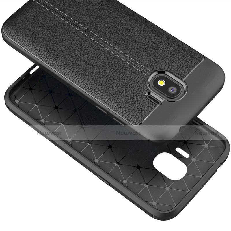 Soft Silicone Gel Leather Snap On Case for Samsung Galaxy Grand Prime Pro (2018) Black