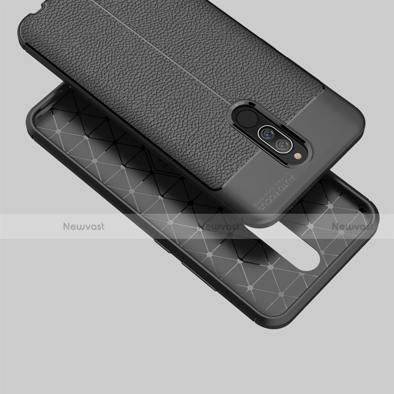 Soft Silicone Gel Leather Snap On Case for Xiaomi Redmi 8 Black