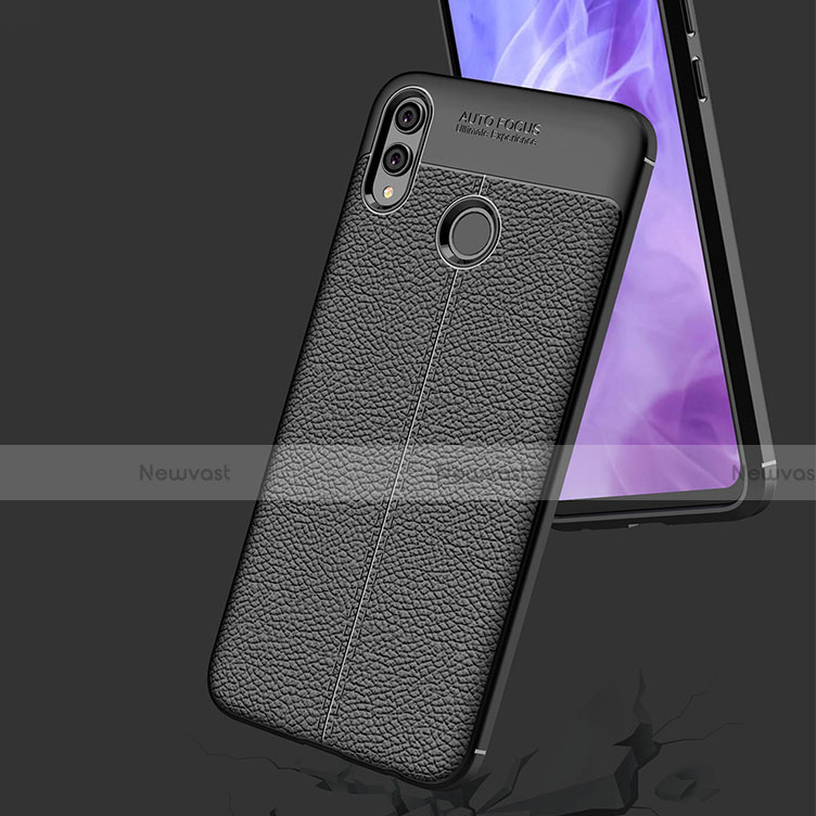 Soft Silicone Gel Leather Snap On Case Q01 for Huawei Honor View 10 Lite Black