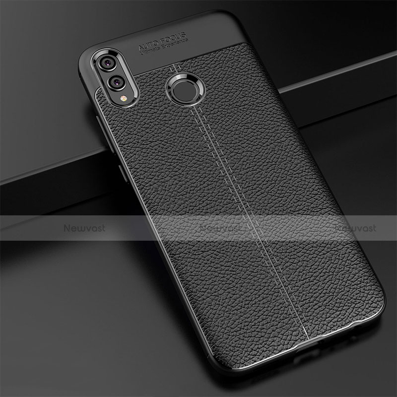 Soft Silicone Gel Leather Snap On Case Q01 for Huawei Honor View 10 Lite Black