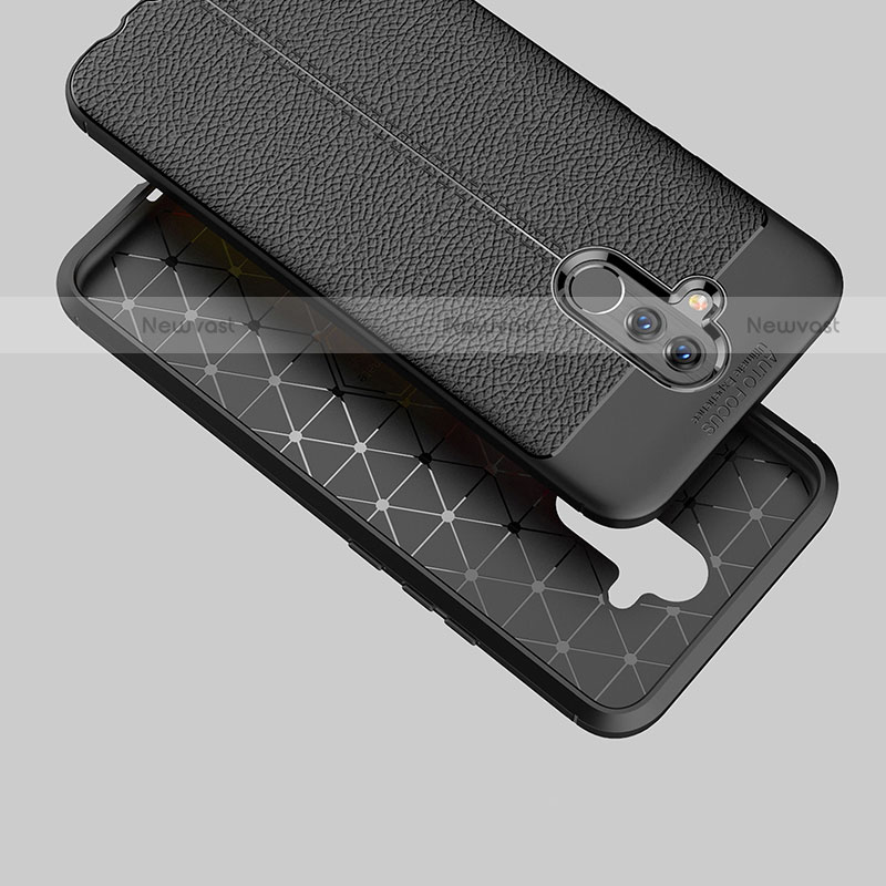 Soft Silicone Gel Leather Snap On Case Q01 for Huawei Maimang 7 Black