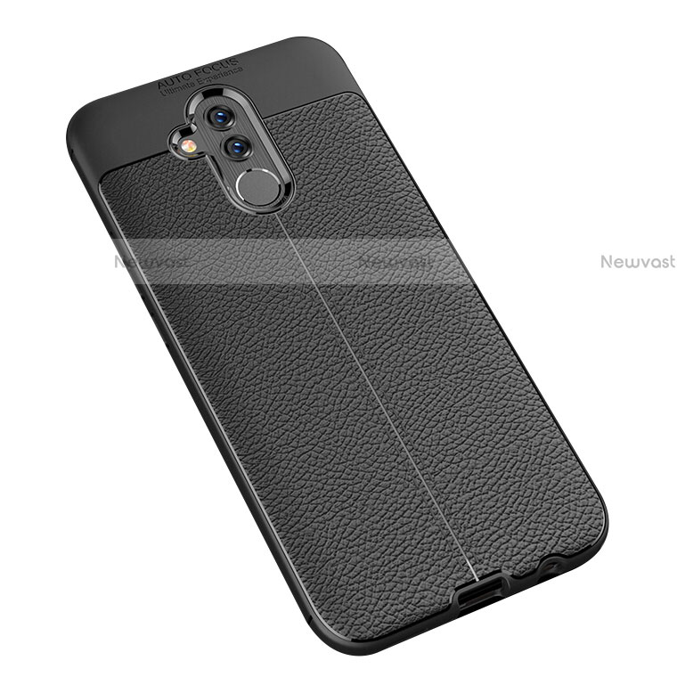 Soft Silicone Gel Leather Snap On Case Q01 for Huawei Maimang 7 Black