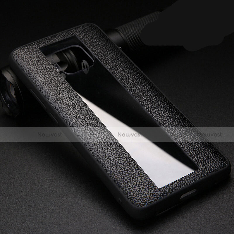 Soft Silicone Gel Leather Snap On Case Q01 for Huawei Mate 20 RS Black