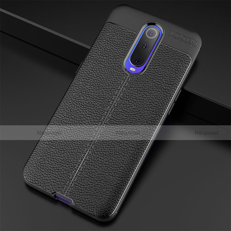 Soft Silicone Gel Leather Snap On Case W01 for Oppo RX17 Pro Black