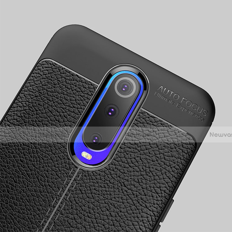 Soft Silicone Gel Leather Snap On Case W01 for Oppo RX17 Pro Black