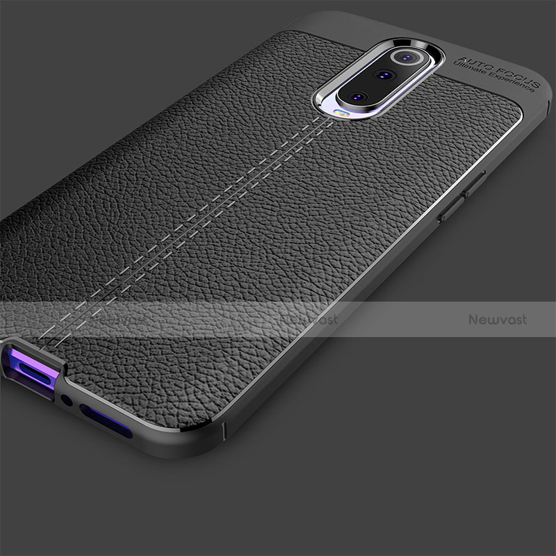 Soft Silicone Gel Leather Snap On Case W01 for Oppo RX17 Pro Black