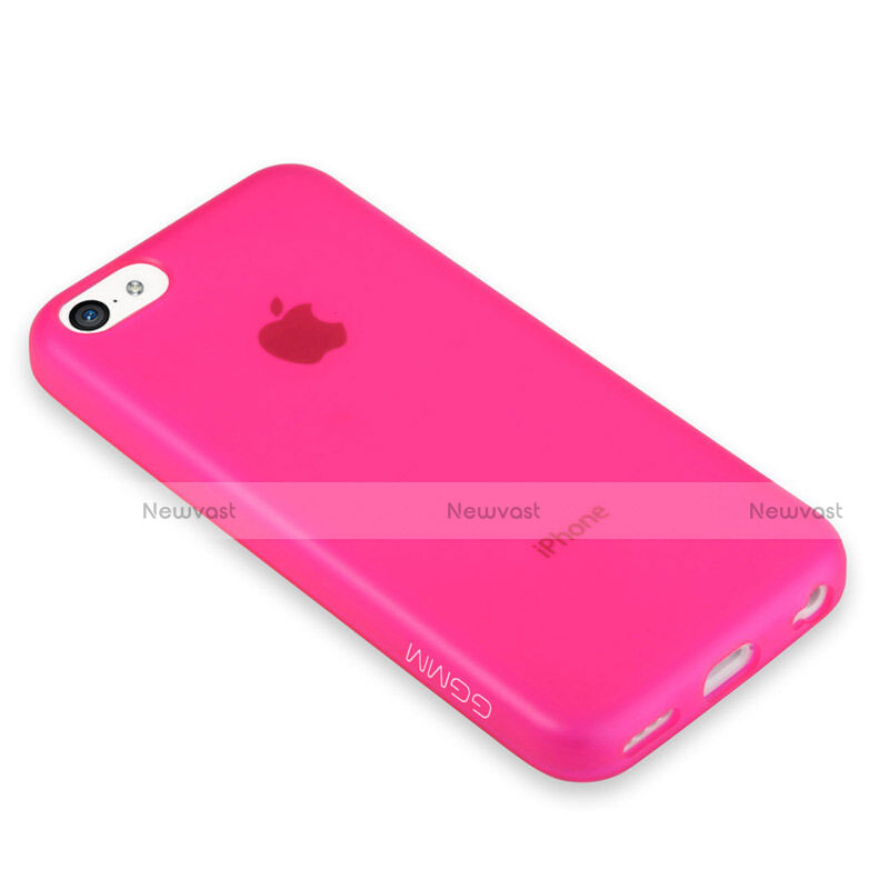 Soft Silicone Gel Matte Finish Case for Apple iPhone 5C Hot Pink