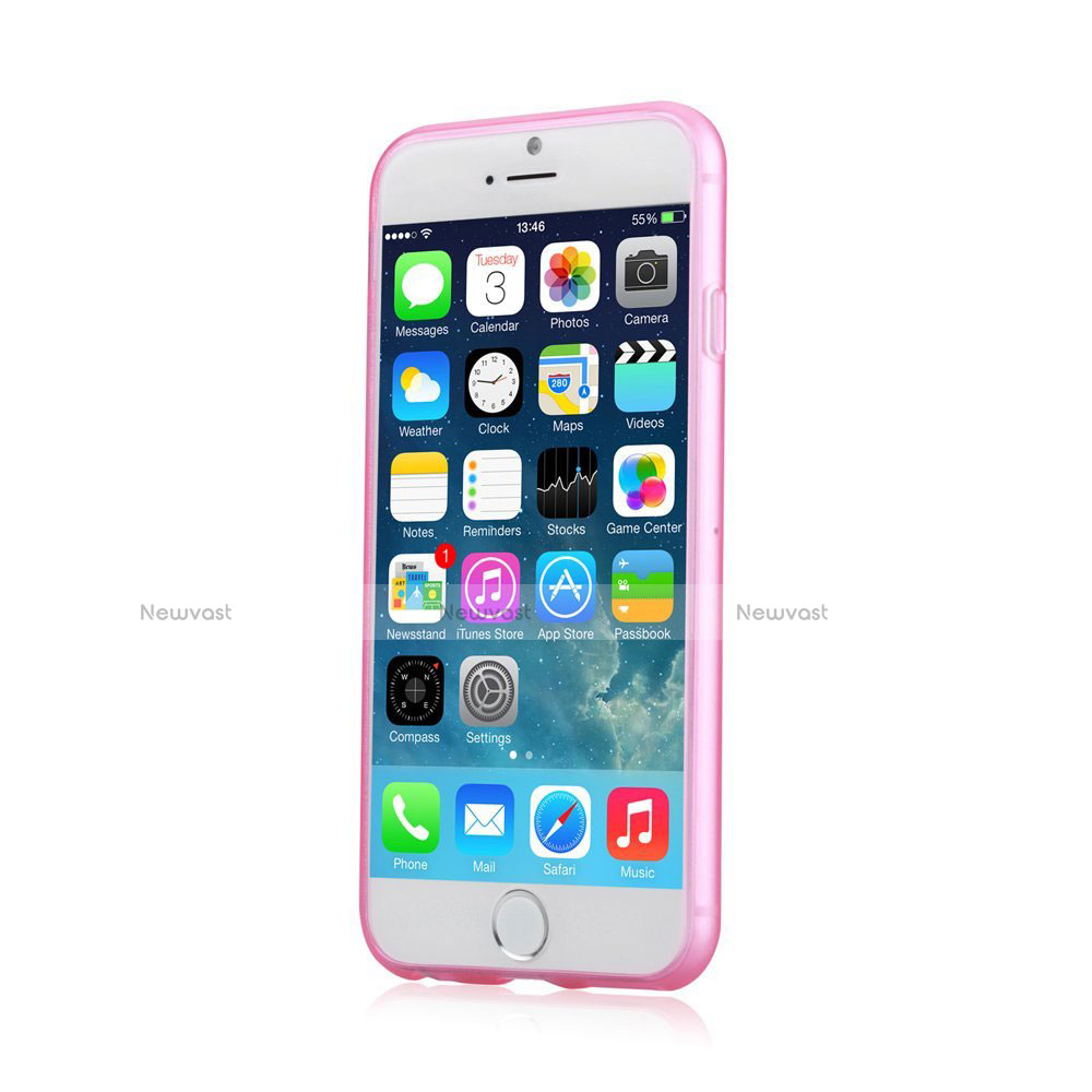 Soft Silicone Gel Matte Finish Case for Apple iPhone 6 Pink