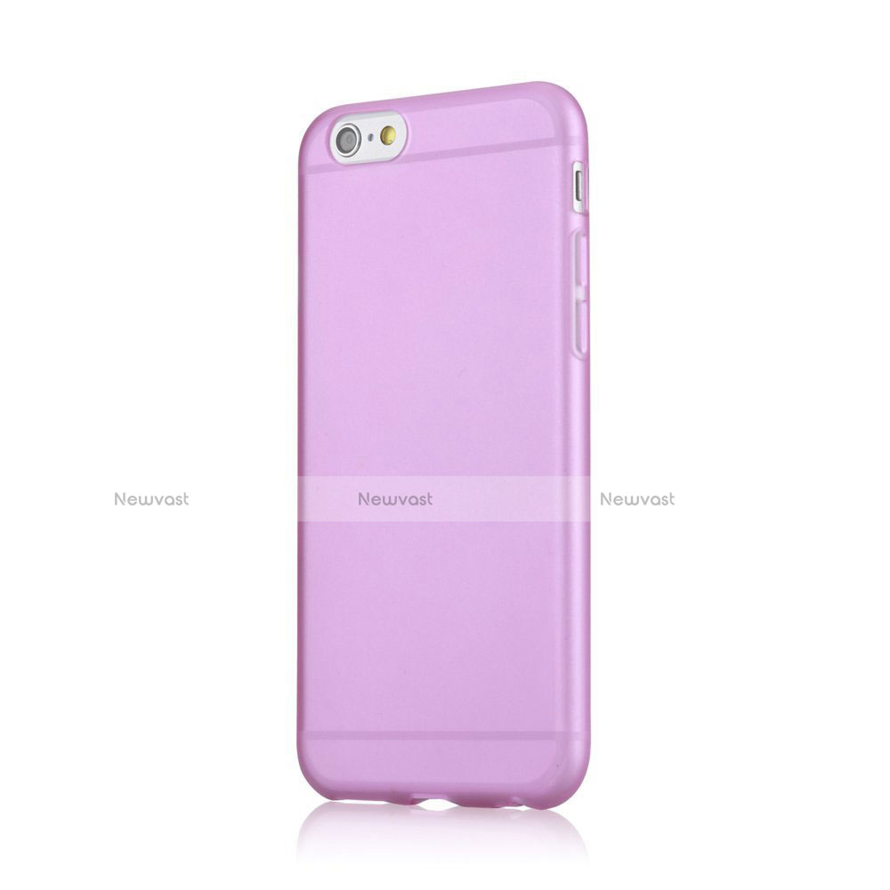 Soft Silicone Gel Matte Finish Case for Apple iPhone 6 Plus Purple