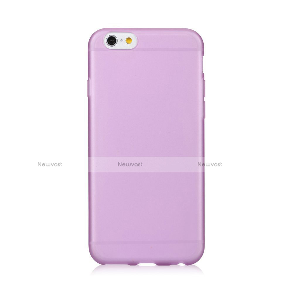 Soft Silicone Gel Matte Finish Case for Apple iPhone 6 Plus Purple