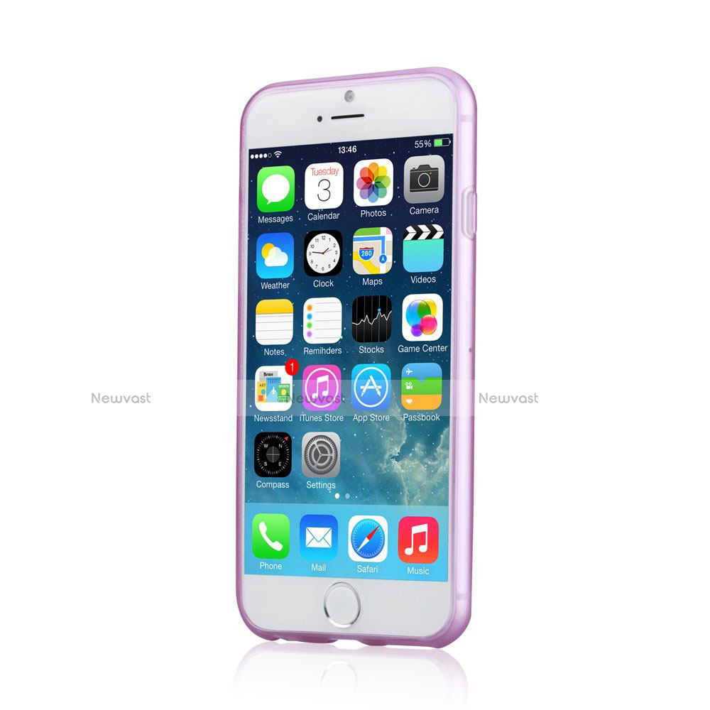 Soft Silicone Gel Matte Finish Case for Apple iPhone 6 Plus Purple