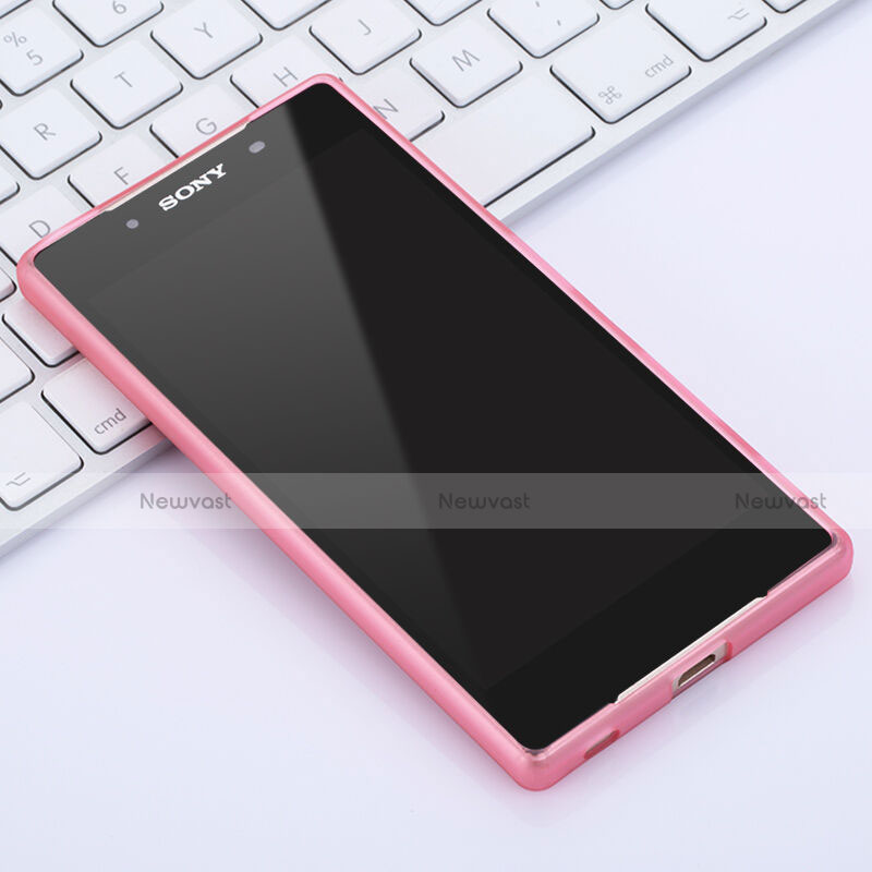 Soft Silicone Gel Matte Finish Case for Sony Xperia Z5 Pink