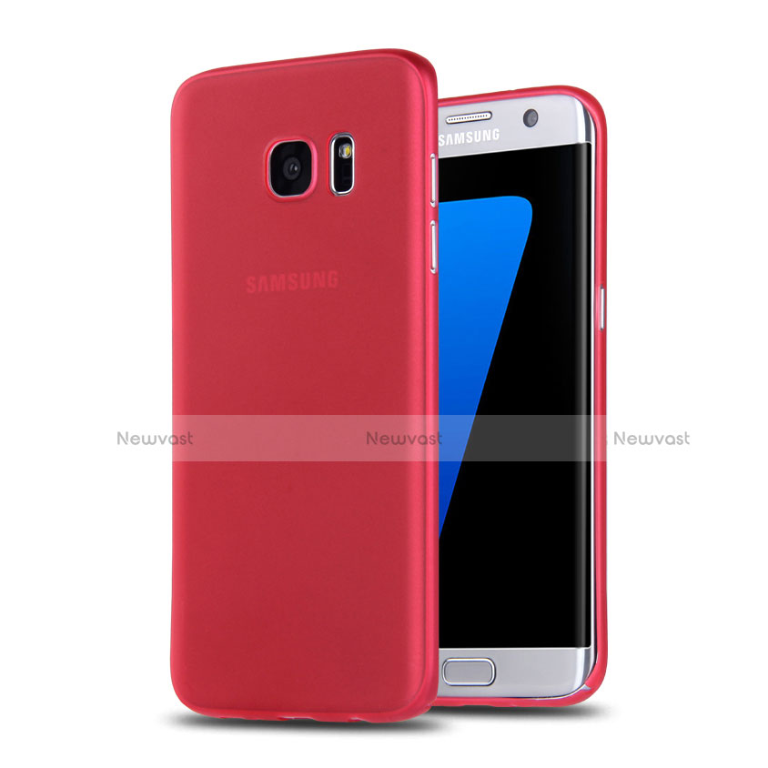 Soft Silicone Gel Matte Finish Case R02 for Samsung Galaxy S7 Edge G935F Red