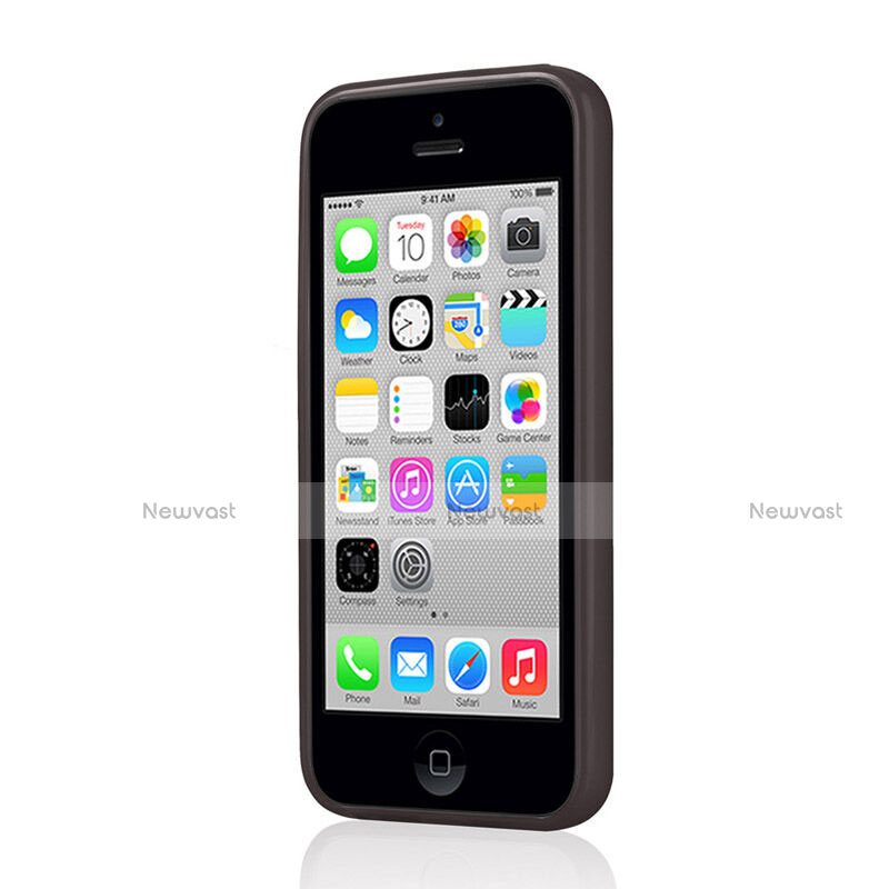 Soft Silicone Gel Matte Finish Cover for Apple iPhone 5C Black