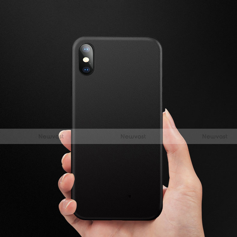 Soft Silicone Gel Matte Finish Cover for Apple iPhone X Black