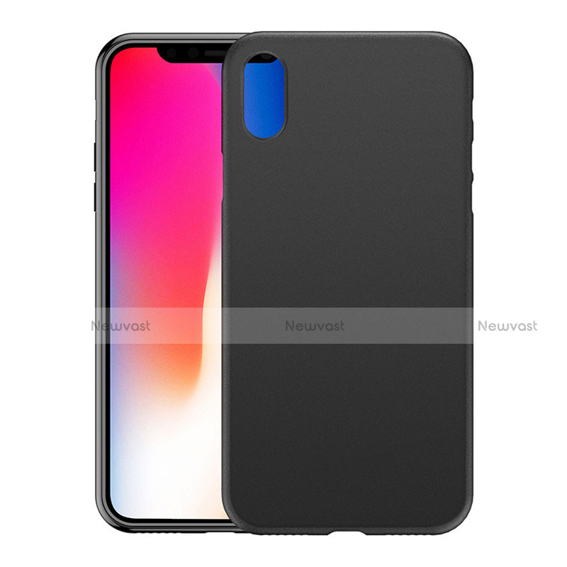 Soft Silicone Gel Matte Finish Cover for Apple iPhone X Black