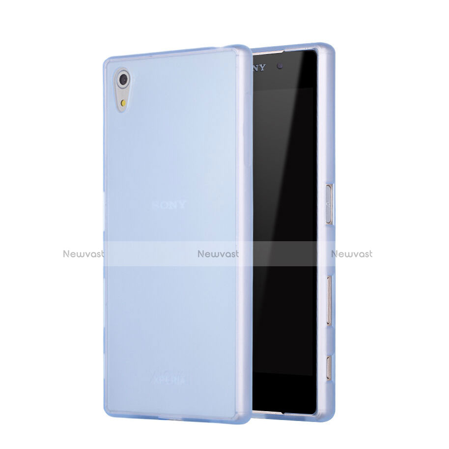 Soft Silicone Gel Matte Finish Cover for Sony Xperia Z5 Blue