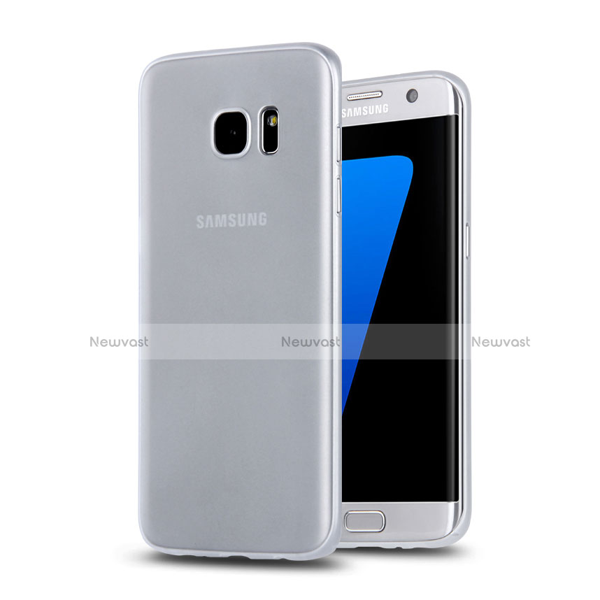 Soft Silicone Gel Matte Finish Cover R02 for Samsung Galaxy S7 Edge G935F White