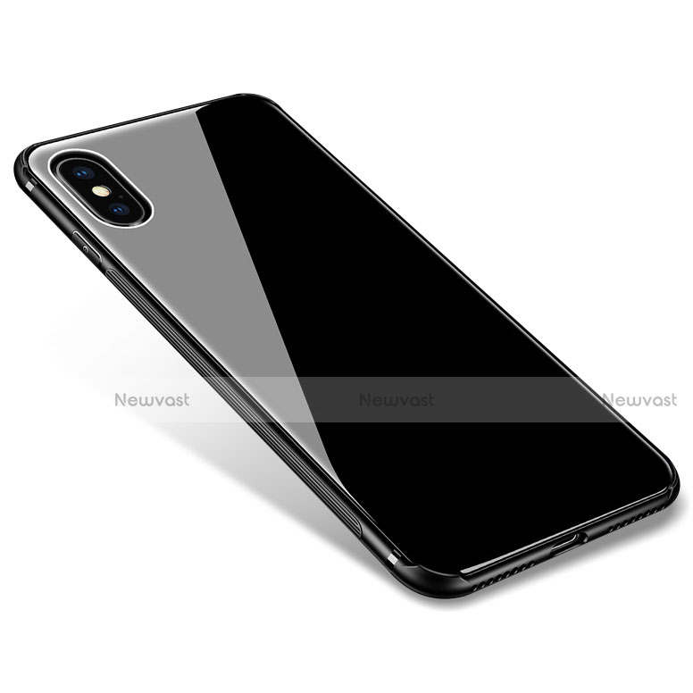 Soft Silicone Gel Mirror Case C01 for Apple iPhone X Black