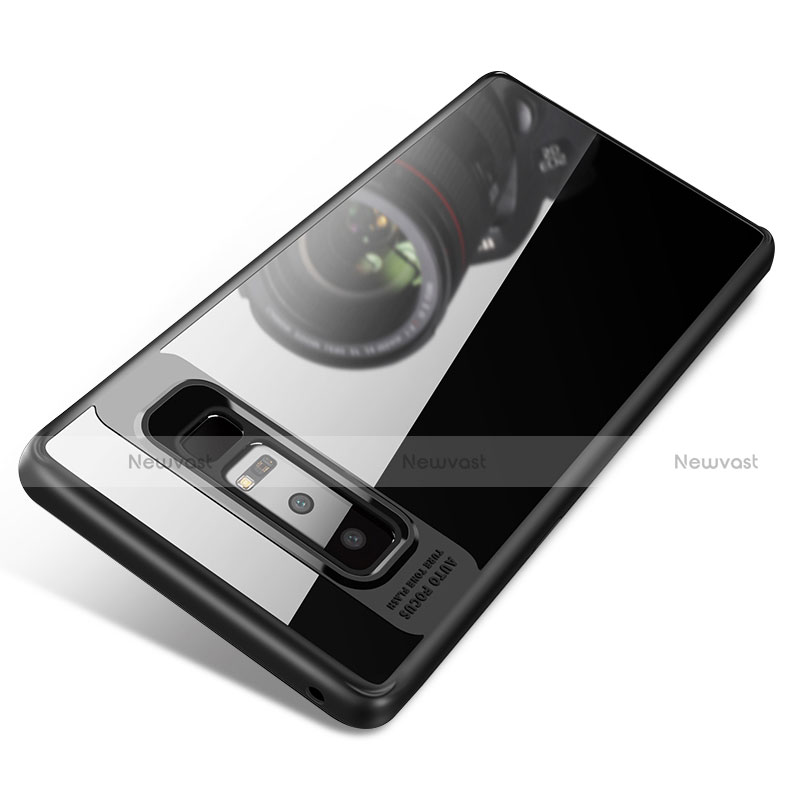 Soft Silicone Gel Mirror Case for Samsung Galaxy Note 8 Black