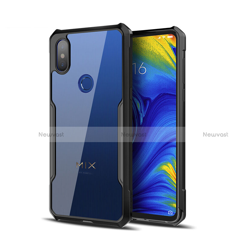 Soft Silicone Gel Mirror Case for Xiaomi Mi Mix 3 Black