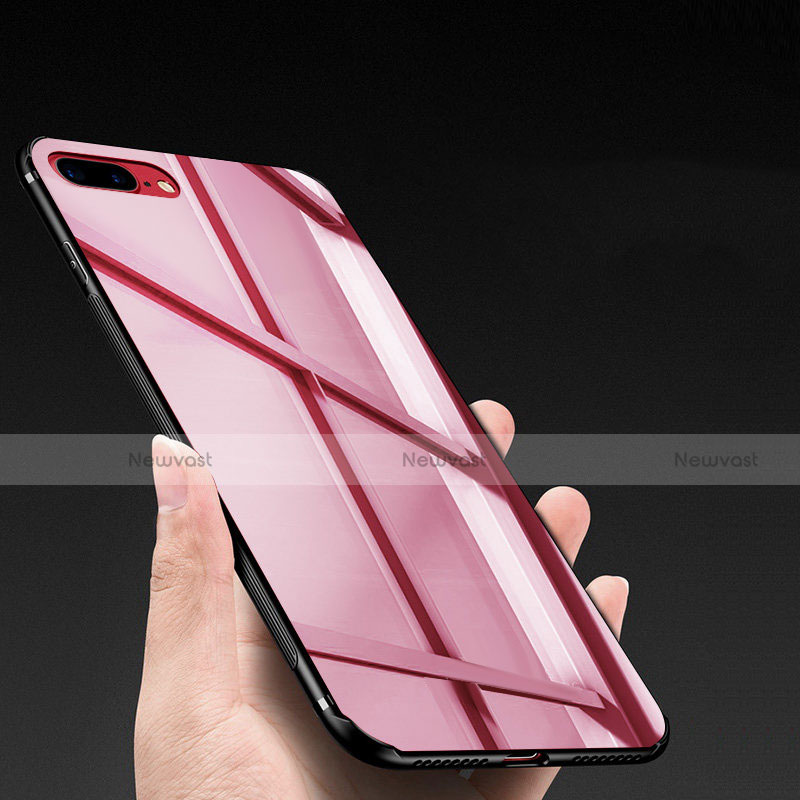 Soft Silicone Gel Mirror Case M03 for Apple iPhone 8 Plus Red