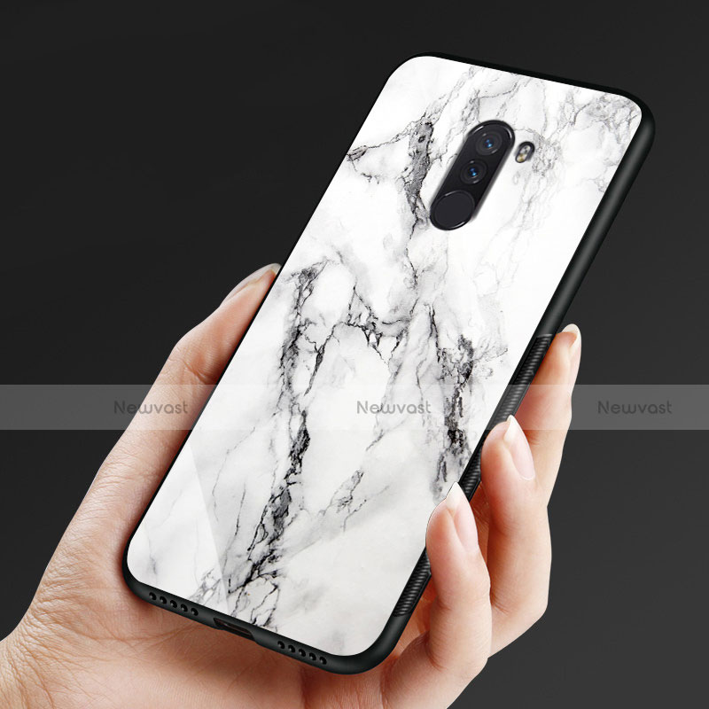 Soft Silicone Gel Mirror Case M05 for Xiaomi Pocophone F1 White