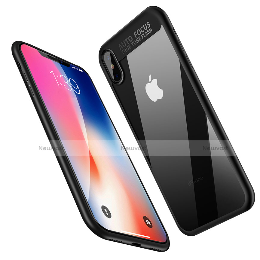 Soft Silicone Gel Mirror Case W01 for Apple iPhone Xs Black