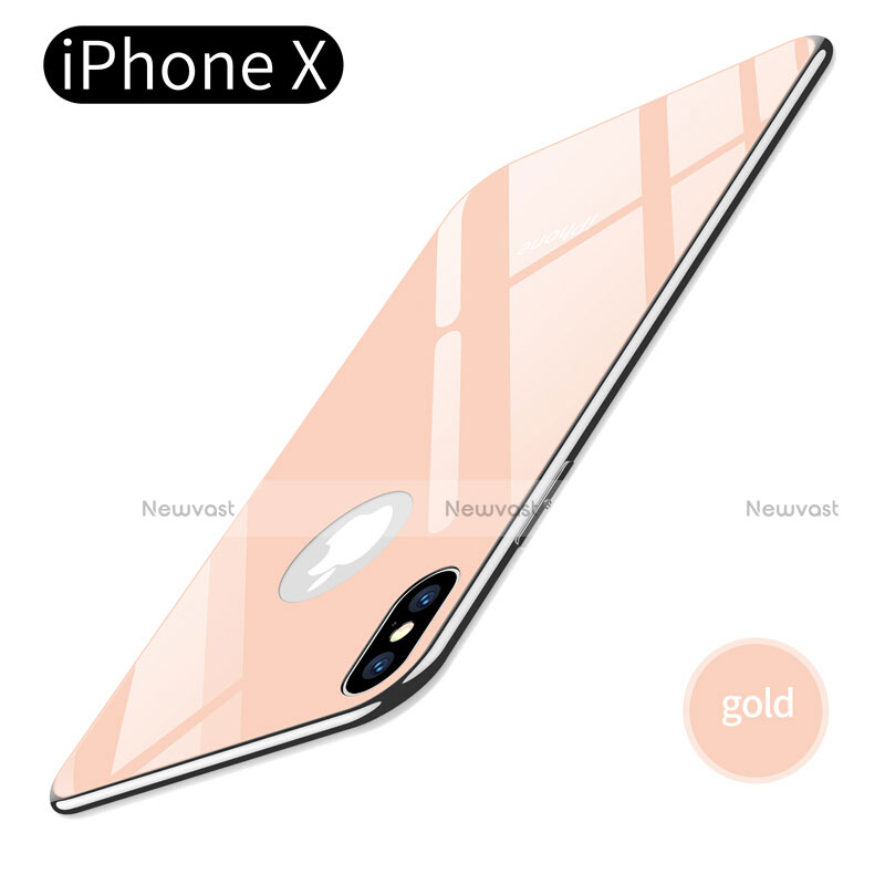 Soft Silicone Gel Mirror Cover for Apple iPhone X Gold