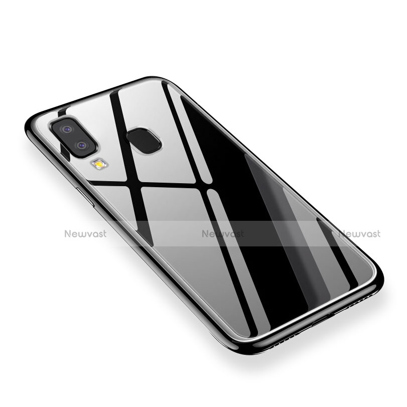 Soft Silicone Gel Mirror Cover for Samsung Galaxy A9 Star SM-G8850 Black