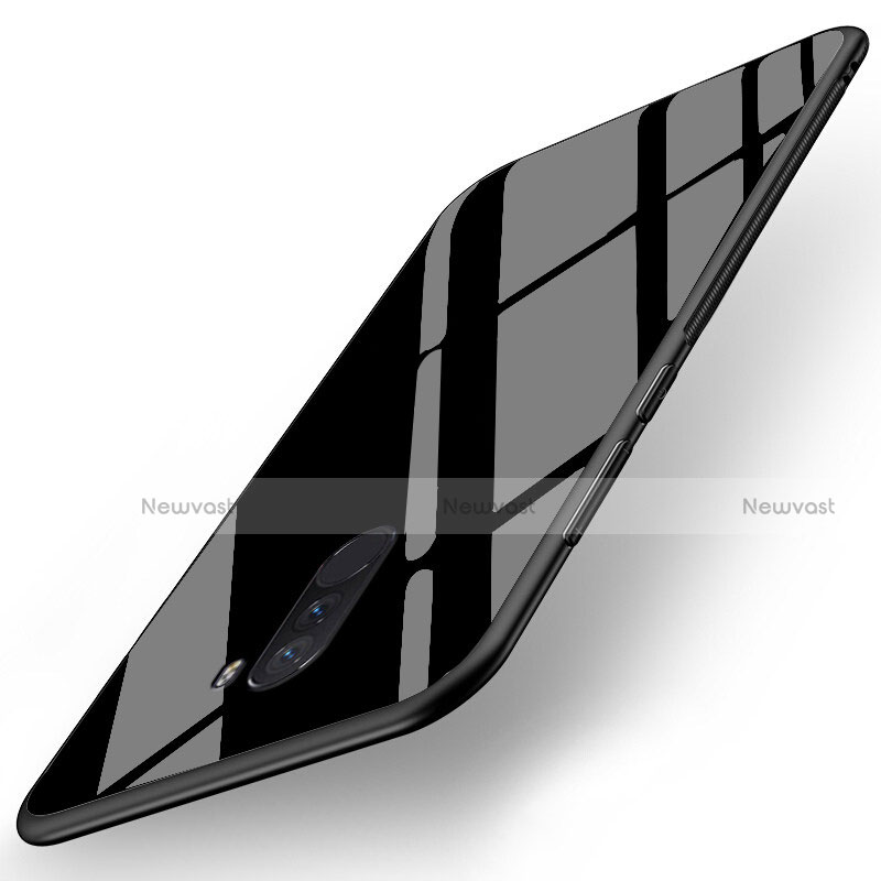 Soft Silicone Gel Mirror Cover for Xiaomi Pocophone F1 Black