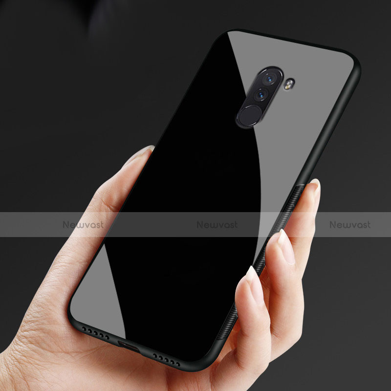 Soft Silicone Gel Mirror Cover for Xiaomi Pocophone F1 Black