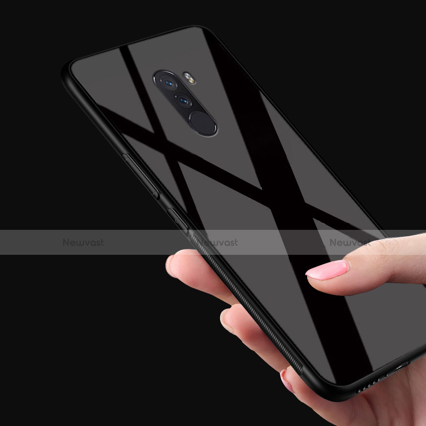 Soft Silicone Gel Mirror Cover for Xiaomi Pocophone F1 Black