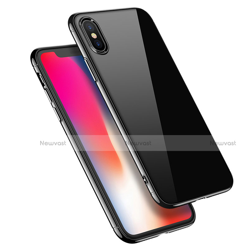 Soft Silicone Gel Mirror Cover J01 for Apple iPhone X Black