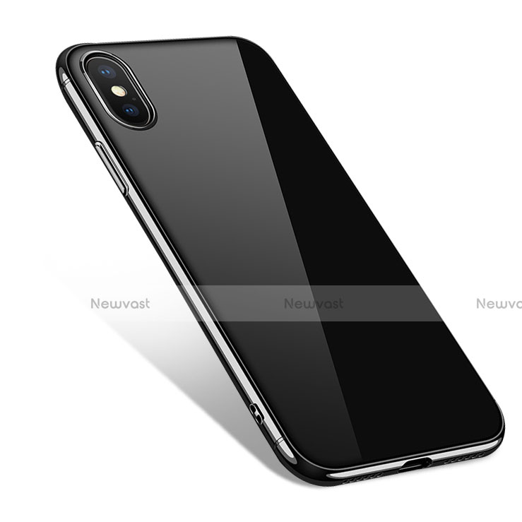 Soft Silicone Gel Mirror Cover J01 for Apple iPhone X Black