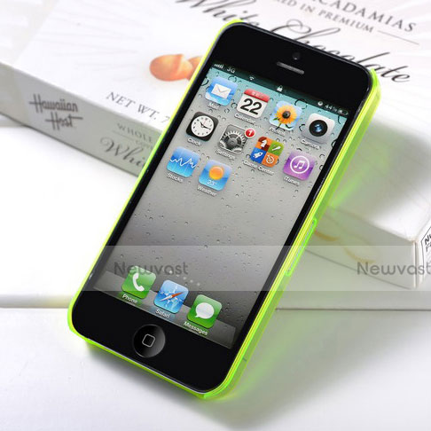 Soft Silicone Gel Transparent Matte Finish Case for Apple iPhone 4 Green