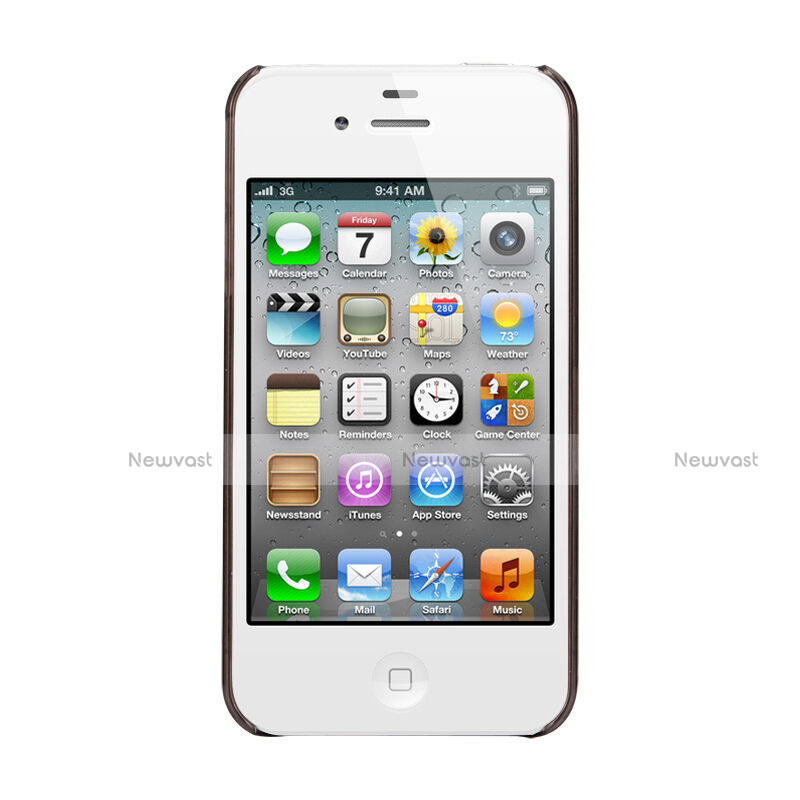 Soft Silicone Gel Transparent Matte Finish Cover for Apple iPhone 4 Gray