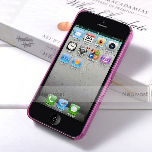 Soft Silicone Gel Transparent Matte Finish Cover for Apple iPhone 4 Pink