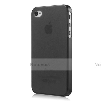 Soft Silicone Gel Transparent Matte Finish Cover for Apple iPhone 4S Gray