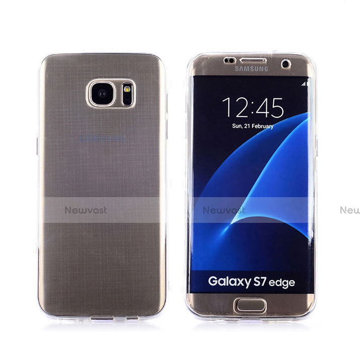 Soft Transparent Flip Case Cover for Samsung Galaxy S7 Edge G935F Clear