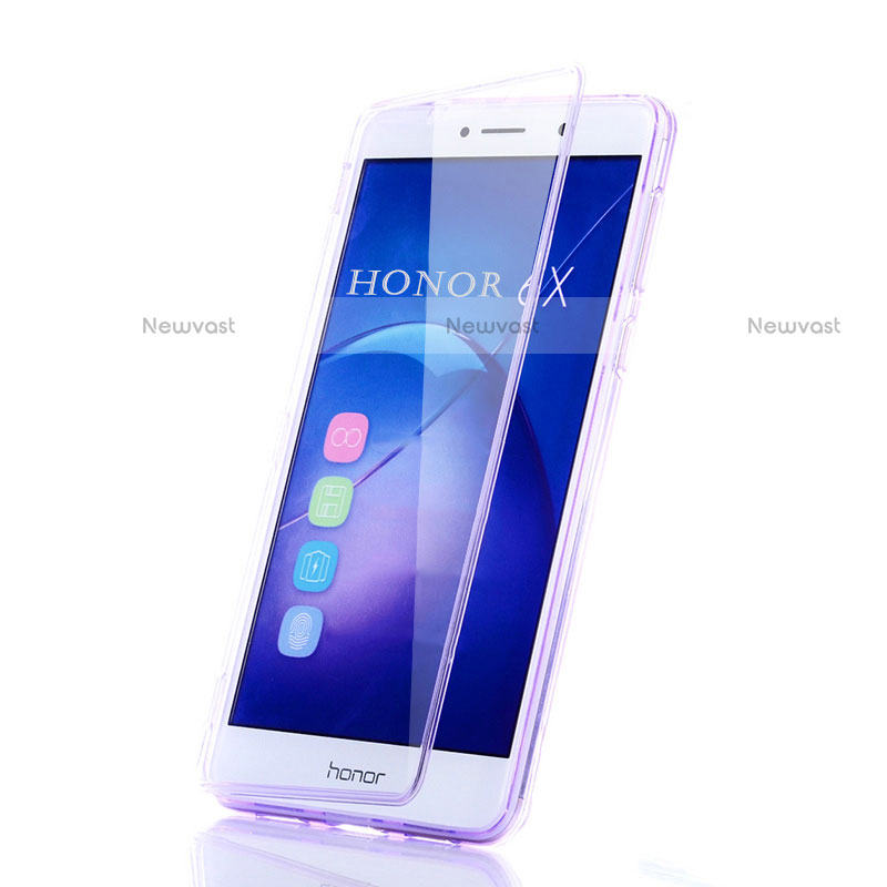 Soft Transparent Flip Case for Huawei Mate 9 Lite Purple