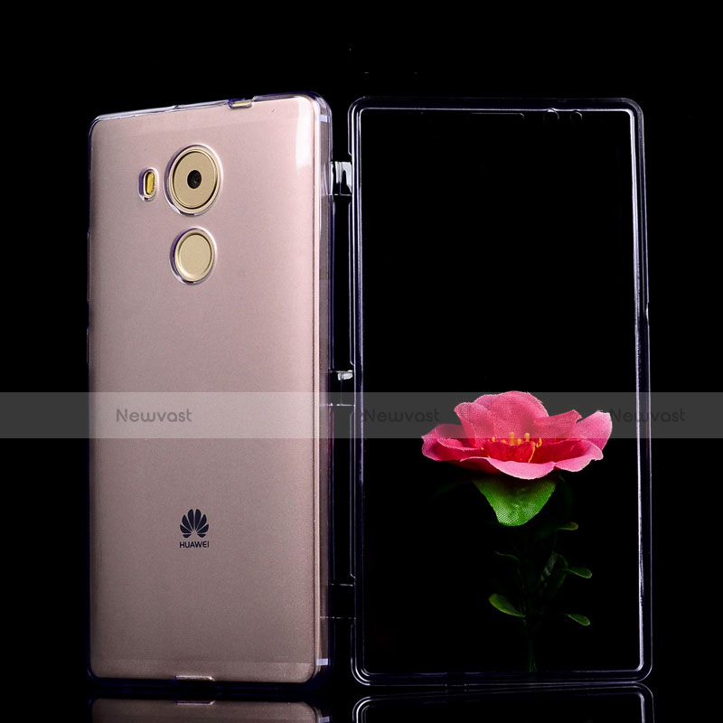 Soft Transparent Flip Cover for Huawei Mate 8 Pink